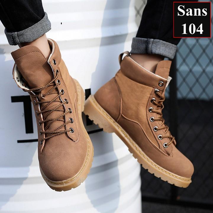 Giày Nam Cao Cổ Giầy Boot Nam Sans104