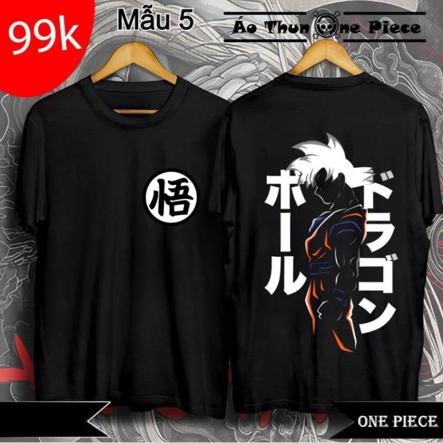 Áo Thun In Hình Dragon Ball - Son GoKu "Bảy Viên Ngọc Rồng" Áo Đen 2 Mặt Cực Ngầu