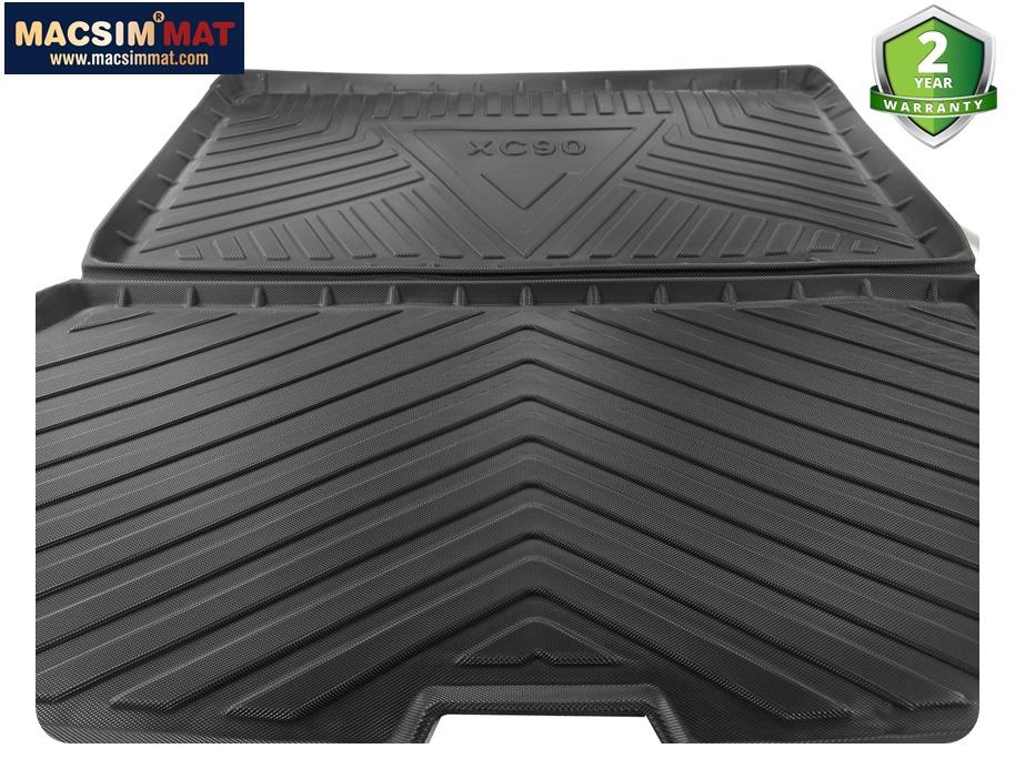 Thảm lót cốp Volvo XC90 2017 - chất liệu TPV cao cấp màu đen