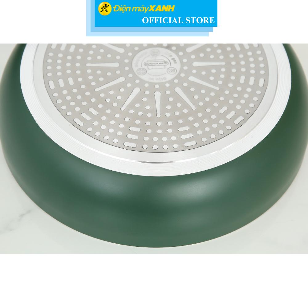 Chảo nhôm chống dính vân đá đáy từ 26 cm Sunhouse SH26G