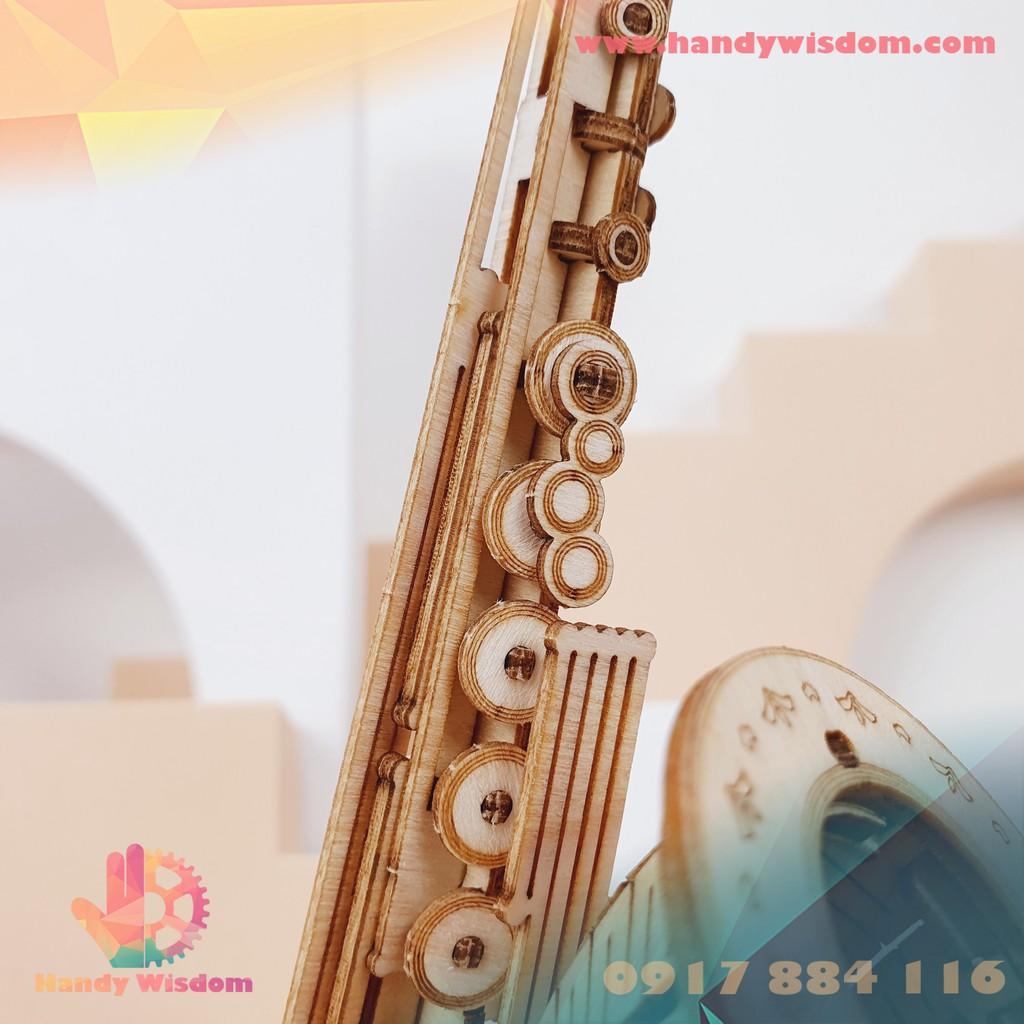 Mô hình lắp ghép gỗ Rolife - Kèn Saxophone - Robotime TG309 Saxophone