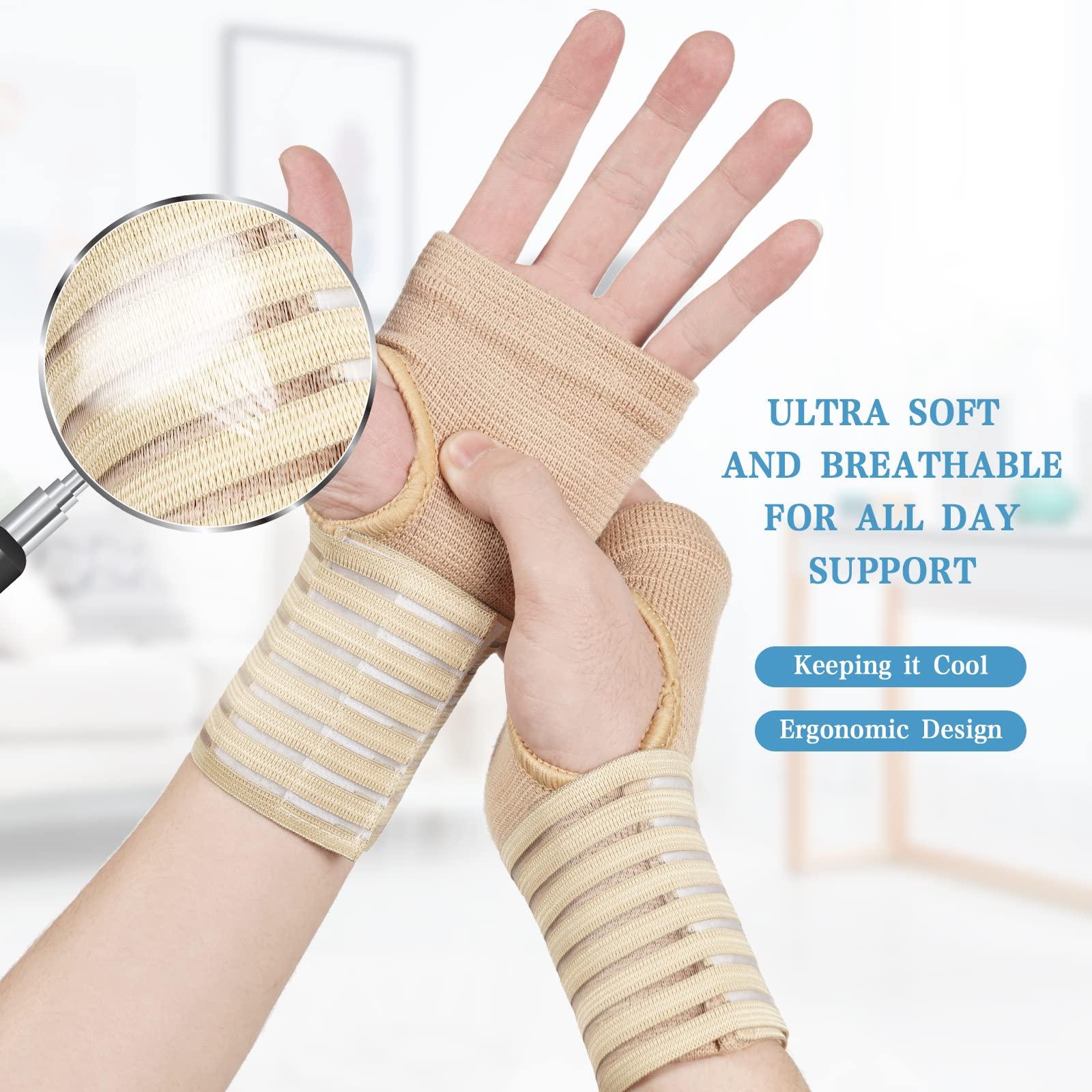Băng chính, 2 miếng băng thủ công cổ tay với dây buộc Velcro cho thể thao và cuộc sống hàng ngày, cổ tay đeo cổ tay cổ tay cho phụ nữ và nam giới