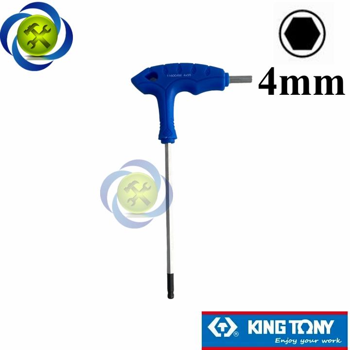 Lục giác chữ T 4mm đầu bi Kingtony 116004MR dài 145mm