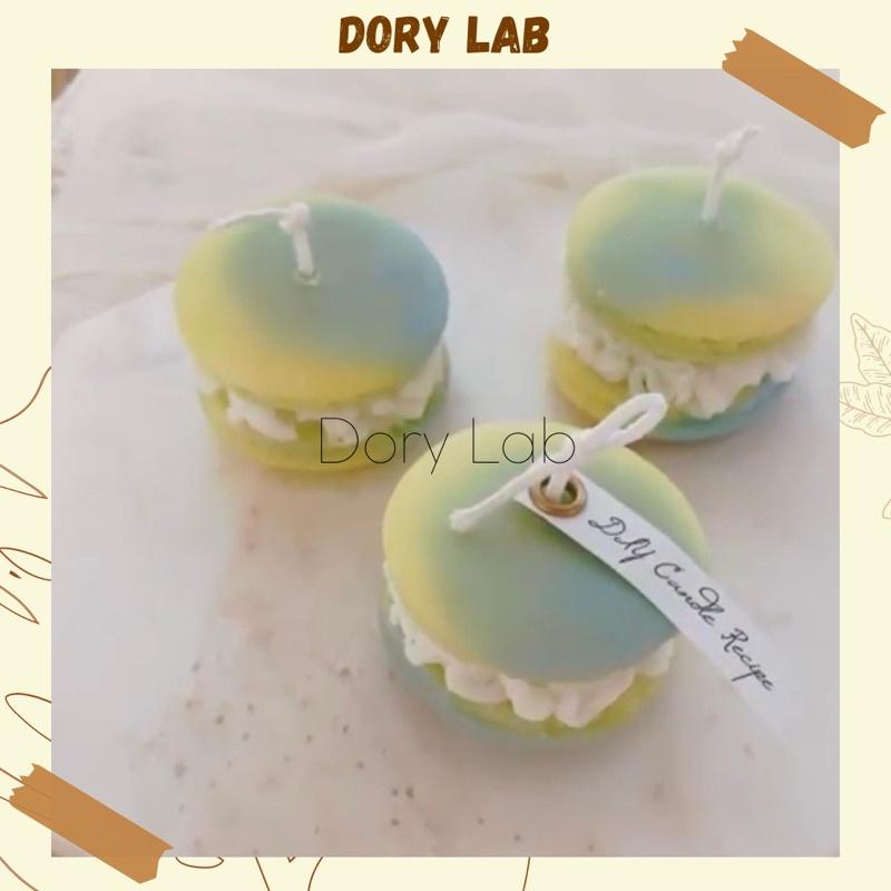 Nến Thơm Bánh Macaron Màu Ombre Độc Đáo Handmade Không Khói, Phụ Kiện Decor Chụp Ảnh - Dory Lab