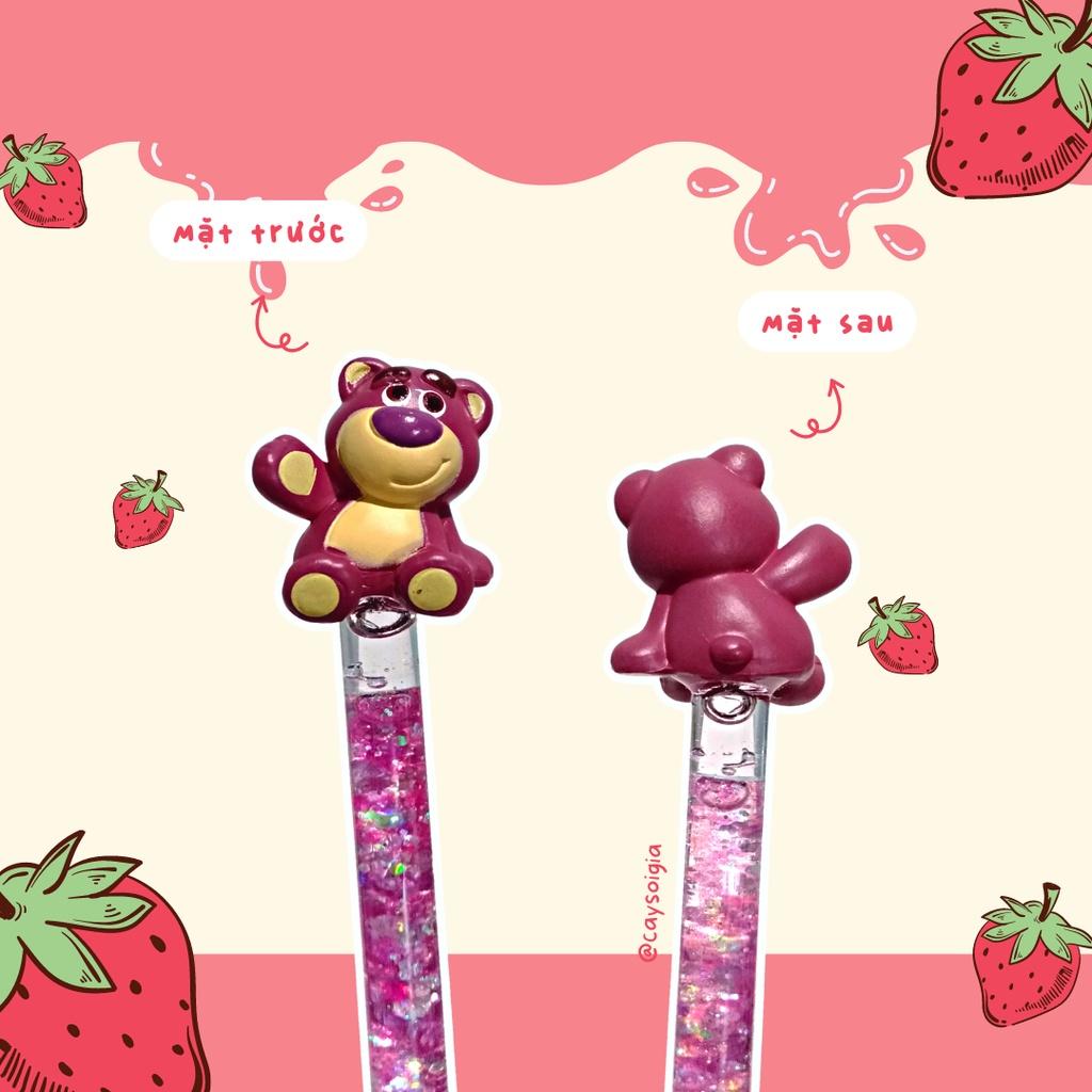 S118 - Bút dao rọc giấy gấu dâu tây Lotso dễ thương unbox đơn hàng, cắt sticker băng dán washi tape - Cây Sồi Già