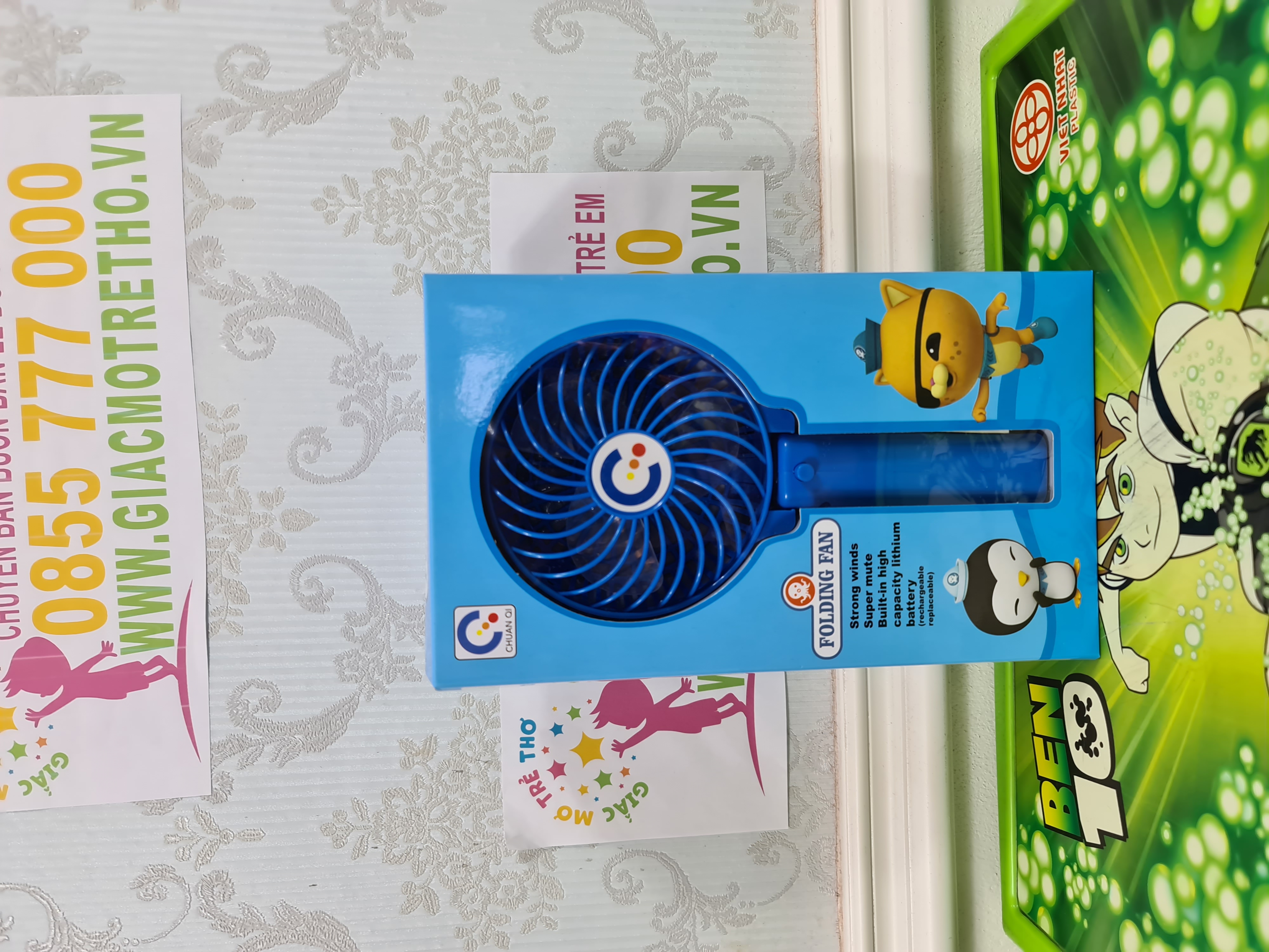 Quạt Mini Cầm Tay Chạy Pin Sạc - Mini Folding Fan