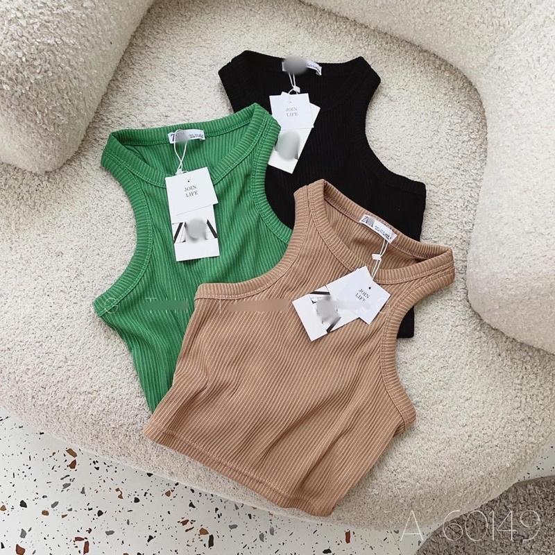 Áo ba lỗ croptop trơn nhiều màu ( len tăm )