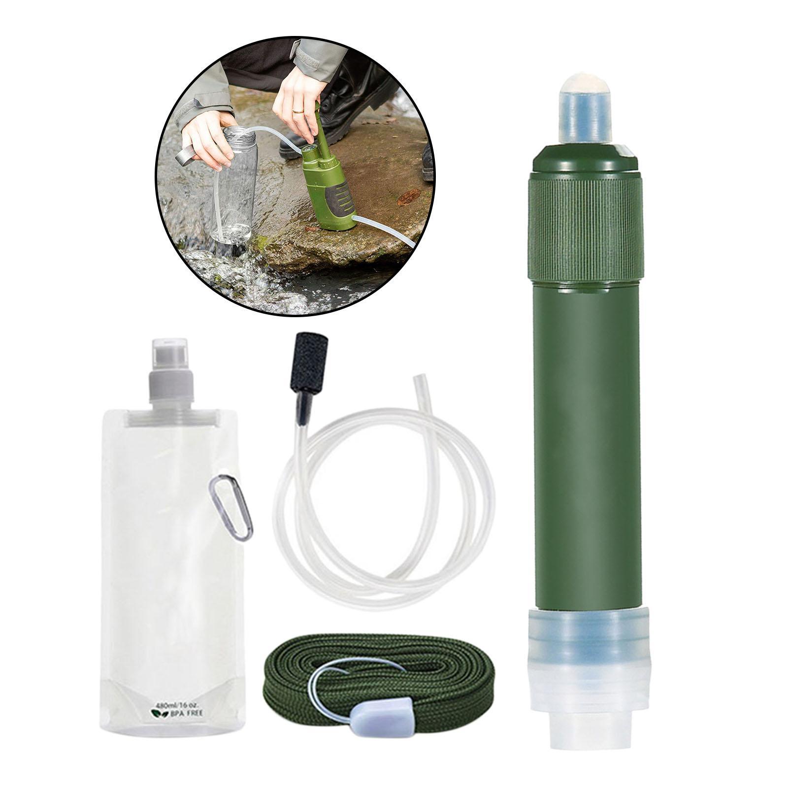 2x Outdoor Survival Water Filter Straw Purifier Filtration System Camping Equipment