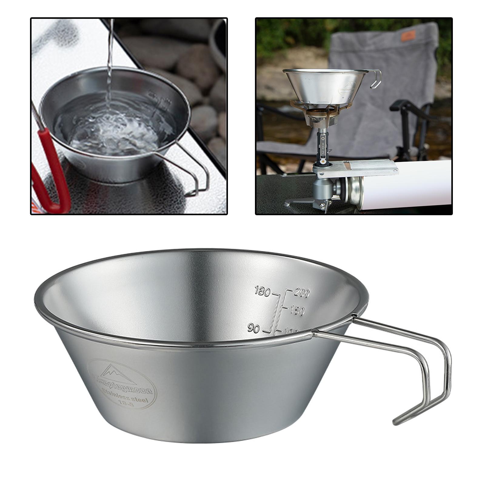 Outdoor Rice Bowl Sauce Pan 310ML Milk Noodles Steak Pot Stackable Food Container Camping Backpacking