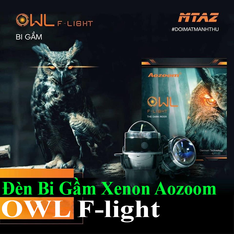 Đèn Bi Gầm Aozoom OWL F-light Chính Hãng Siêu Sáng , Đèn Bi Gầm Con Cú Aozoom Cao Cấp