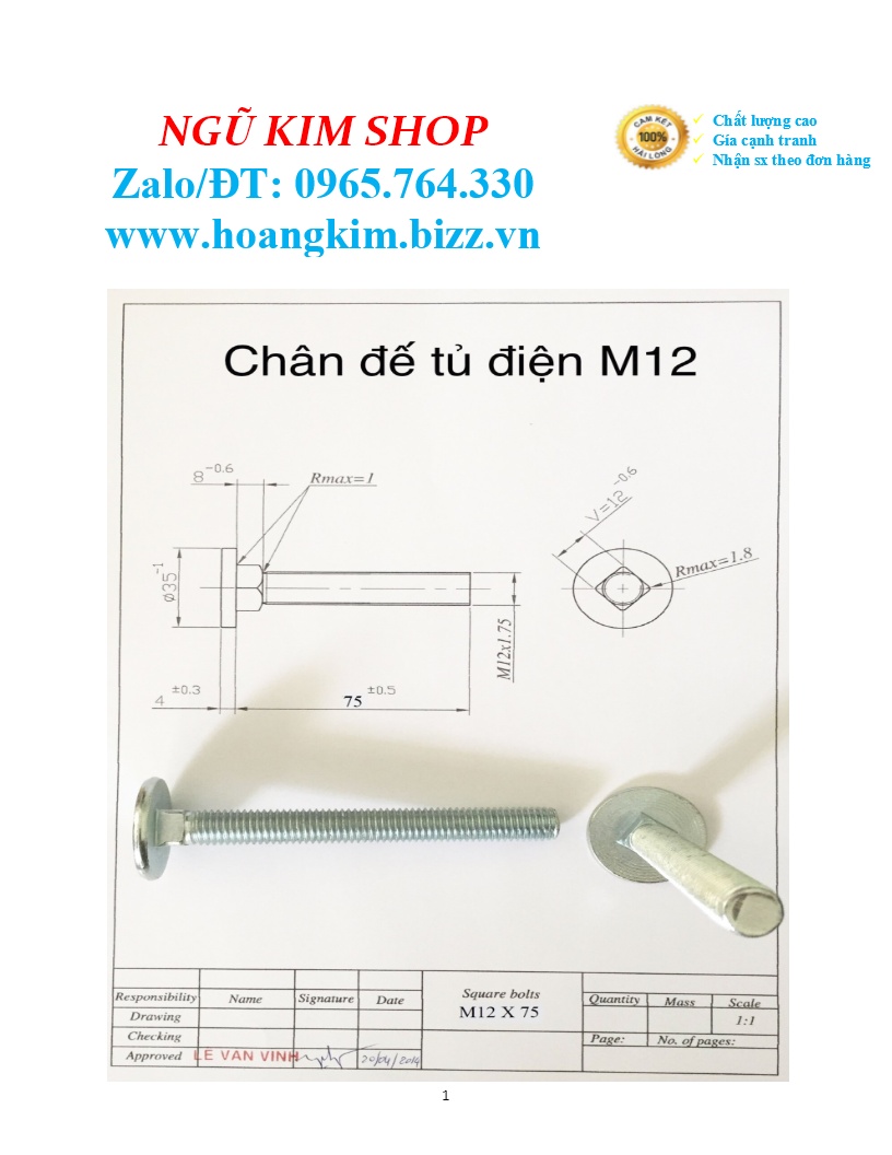 CHÂN TĂNG CHỈNH M12
