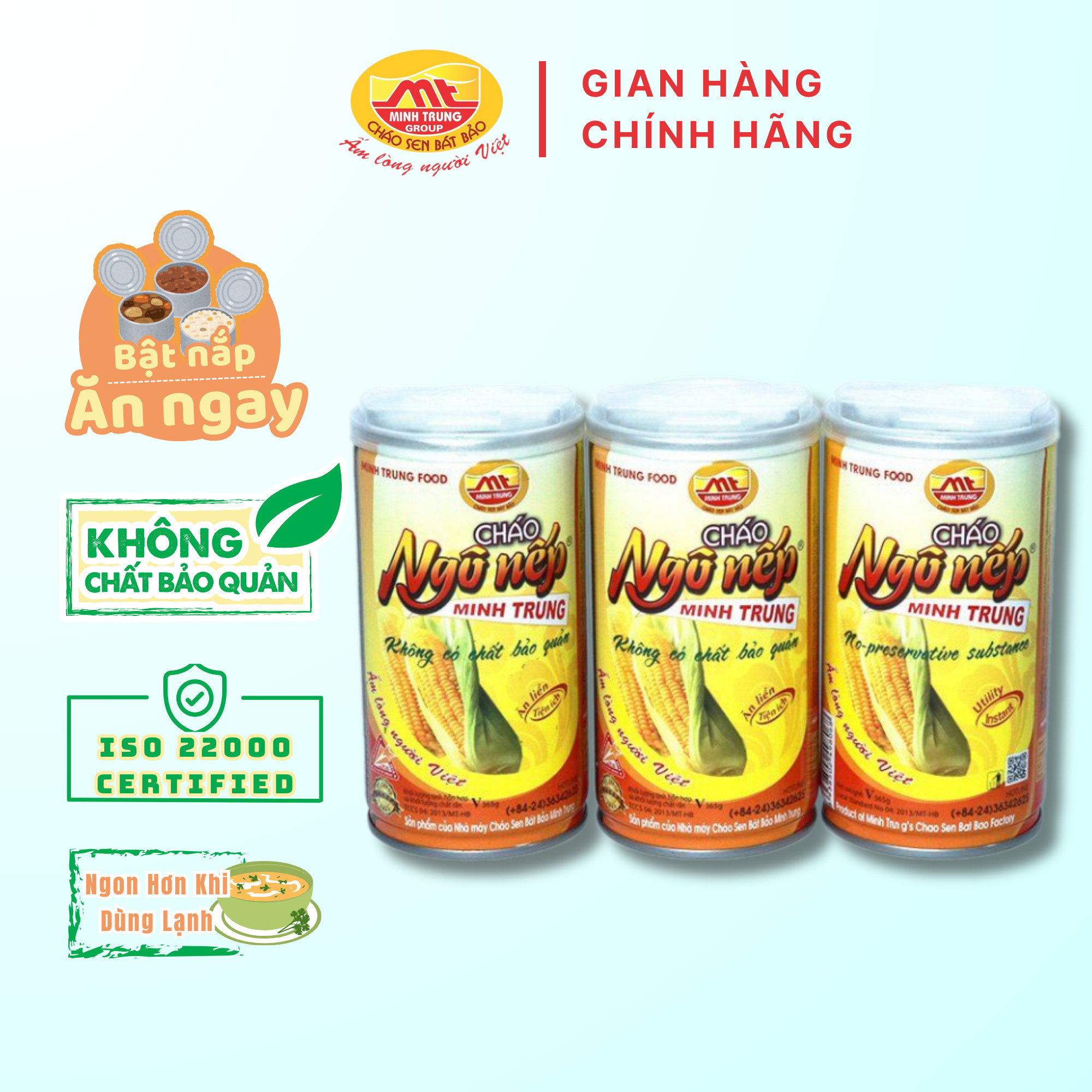 Cháo Ngô Nếp Minh Trung 3 lon