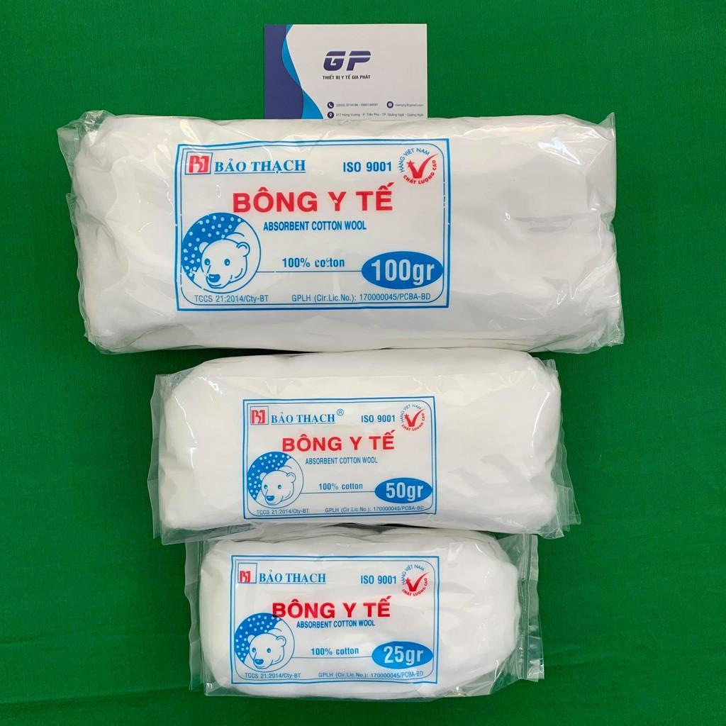 BÔNG Y TẾ TIỆT TRÙNG BẢO THẠCH 25GR-50GR-100GR THẤM NƯỚC