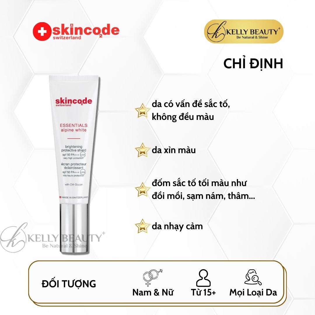 Kem Chống Nắng Sáng Da Skincode EAW Brightening Protective Shield SPF 50/PA+++ | Kelly Beauty