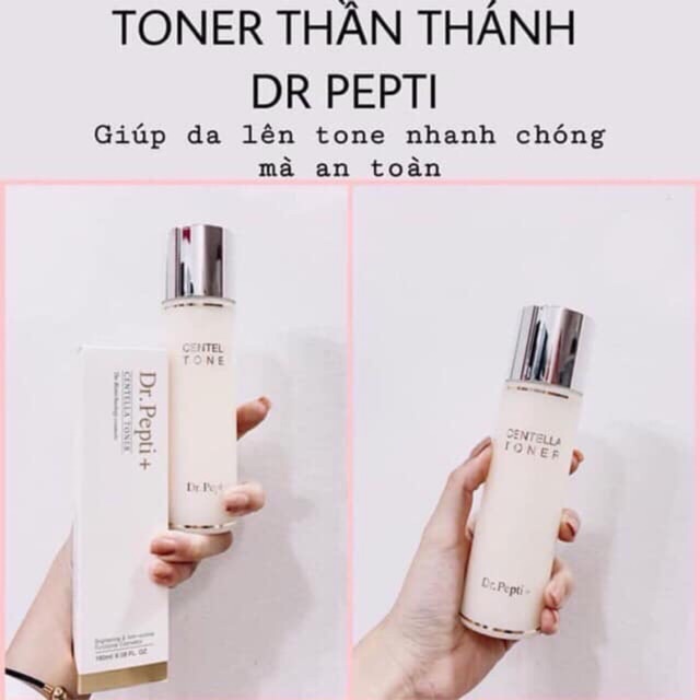 Nước Hoa Hồng Dr.Pepti+ Dưỡng Da Căng Bóng  Centella Toner (180ml )