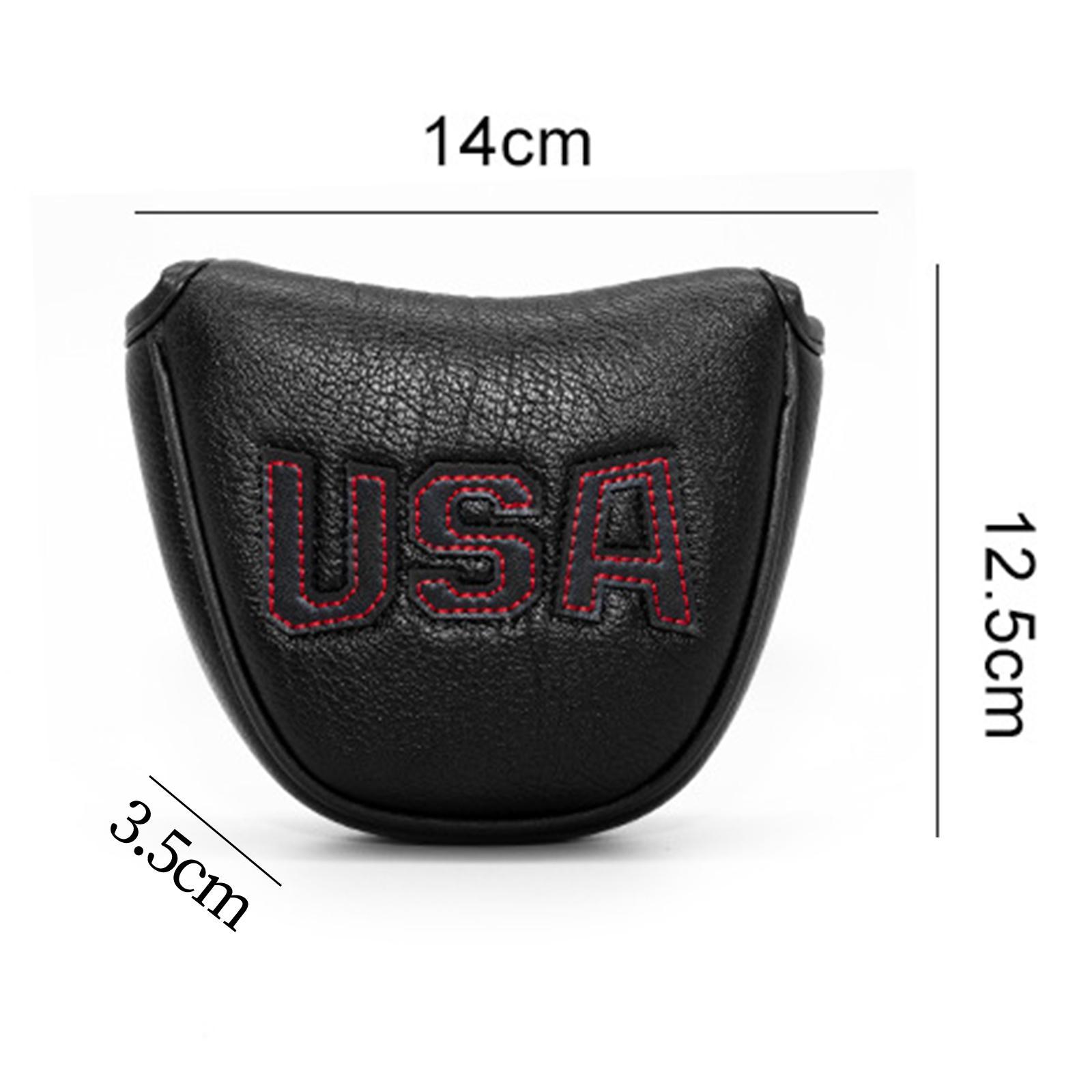 Premium PU Leather Mallet Putter Cover, Putter Head Cover, Mallet Putter Headcover Golf Club Head Covers Protect Golf Clubs