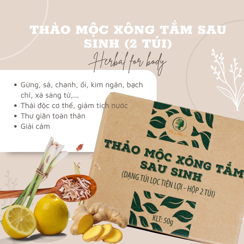 Thảo mộc xông tắm sau sinh WonMom