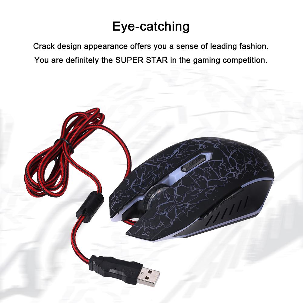 Gaming Mouse Wired RGB Ergonomic Game Mouse USB Computer Mice PC Laptop Gaming Mouse（Black）
