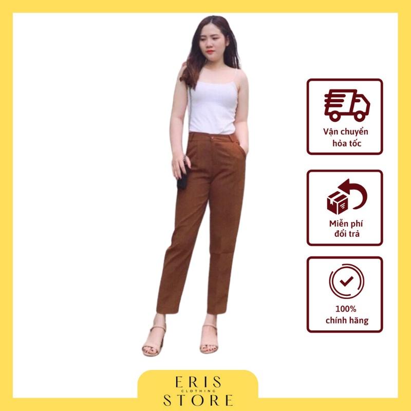 Quần Baggy vải nữ cạp cao vnxk bao chất (ảnh thật), quần tây nữ công sở