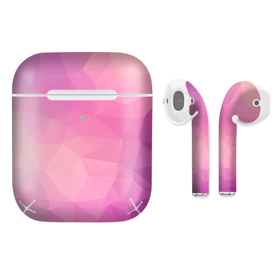 Miếng dán skin chống bẩn cho tai nghe AirPods in hình Vân kim cương - BG0045 (bản không dây 1 và 2