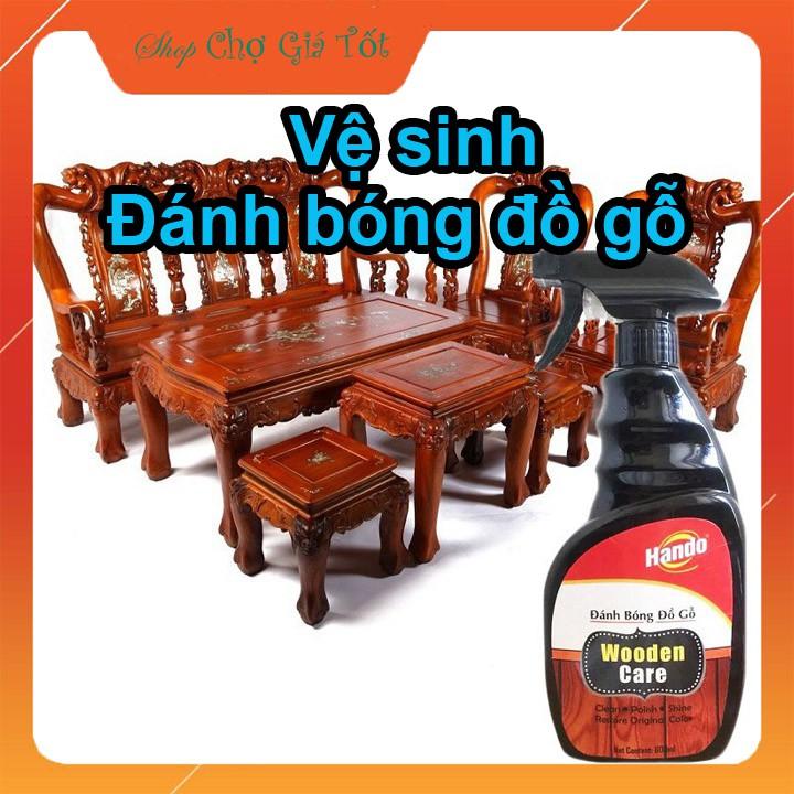 Xịt vệ sinh và đánh bóng đồ gỗ Hando 600ml