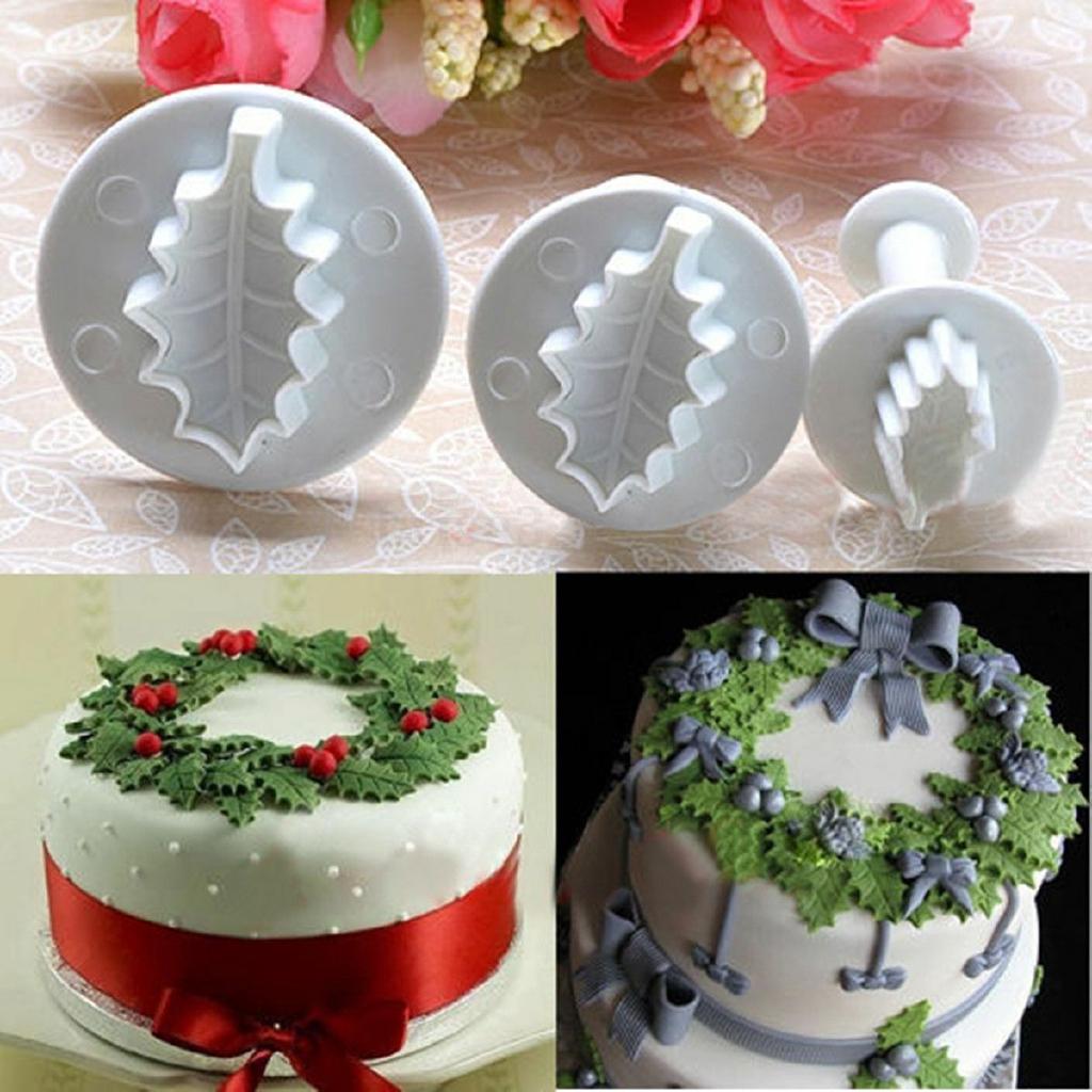 3 Khuôn Bánh Hình Chiếc Lá Bằng Thép Không Gỉ