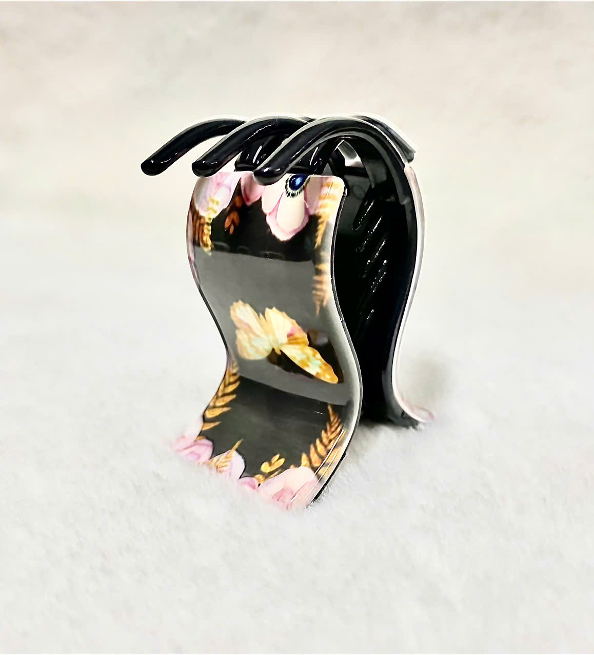 Kẹp tóc càng cua hình con bướm sắc màu đẹp thời trang - Kẹp tóc 2 lớp rất chắc chắn ( nhựa tốt )