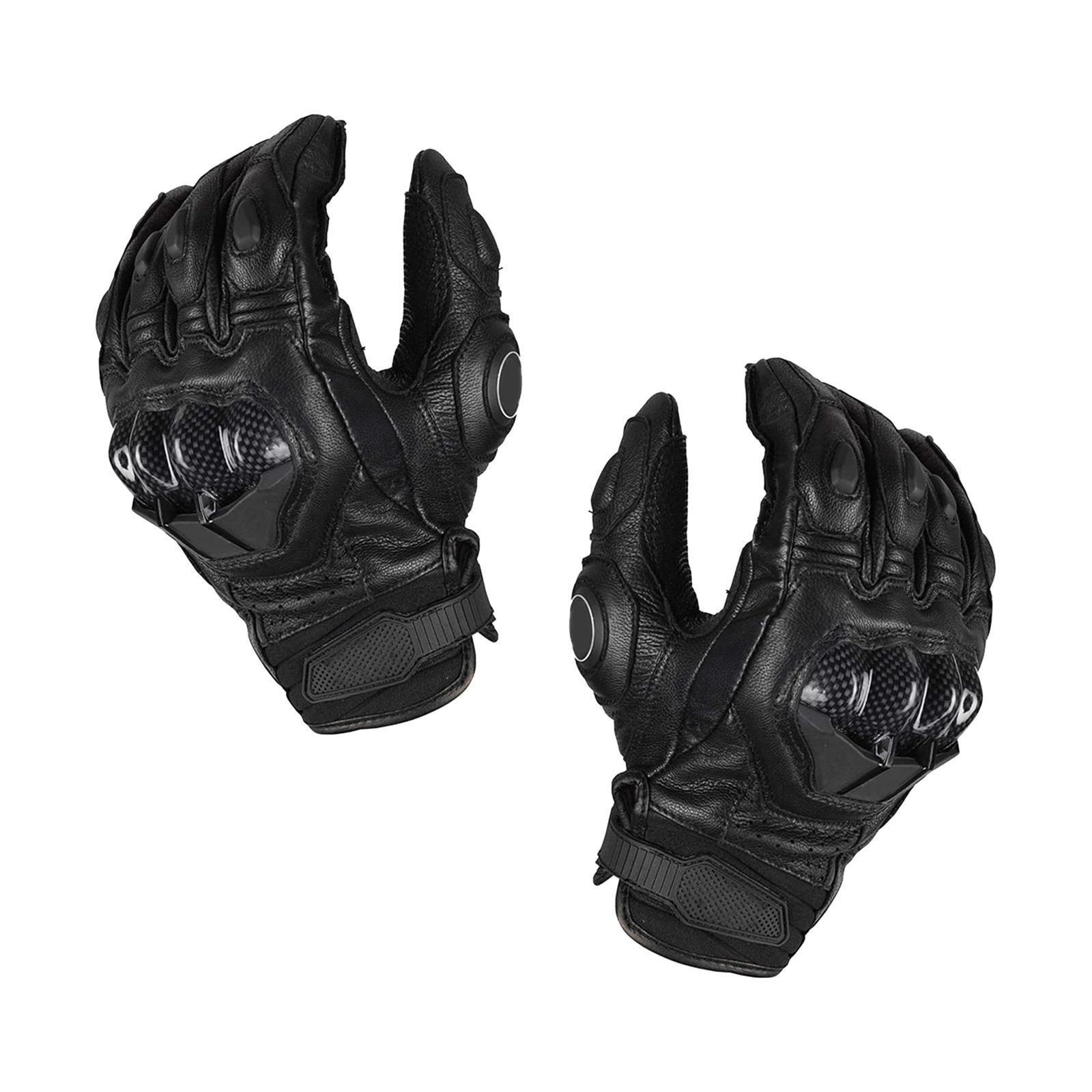 Premium PU Leather Motorcycle Gloves Touchscreen for Driving