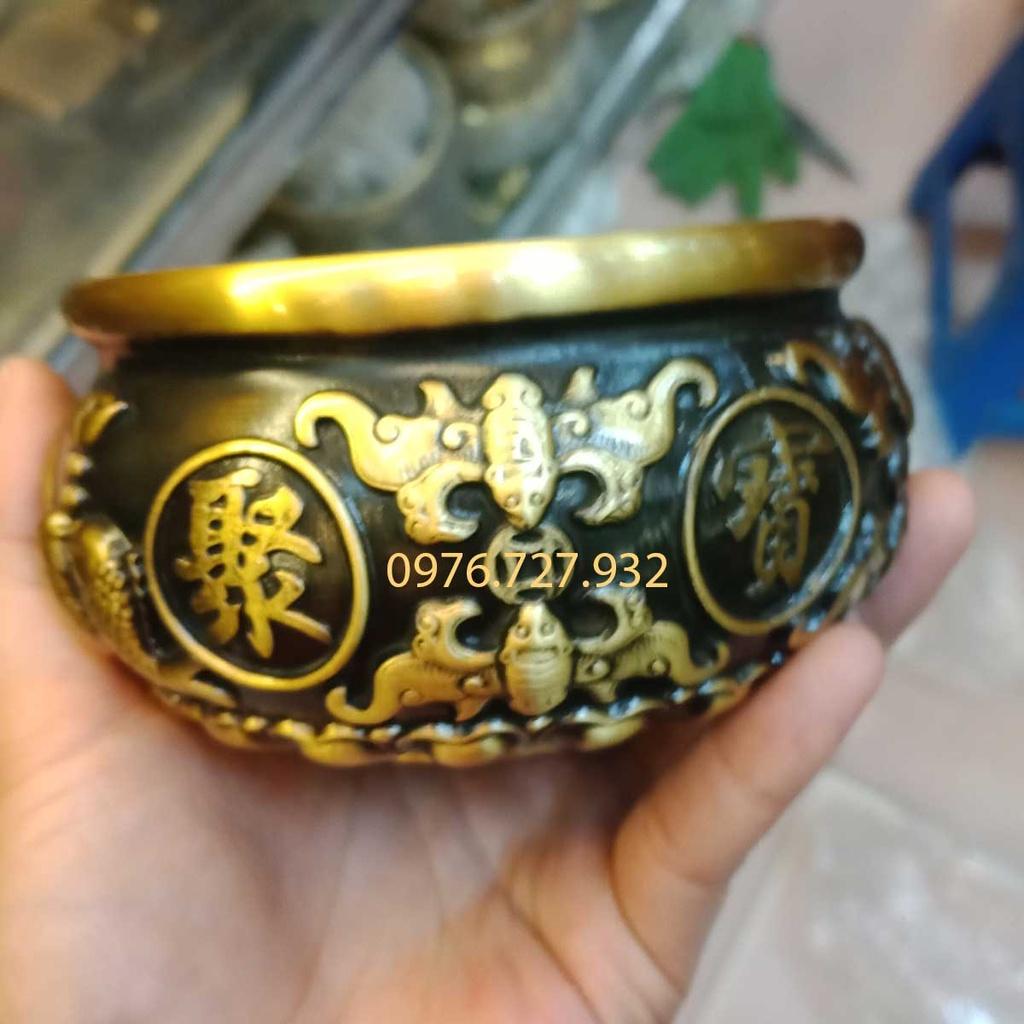 Bát tụ bảo chiêu tài lộc, bát chiêu tài lộc, bát tụ bảo bồn đường kính 11cm