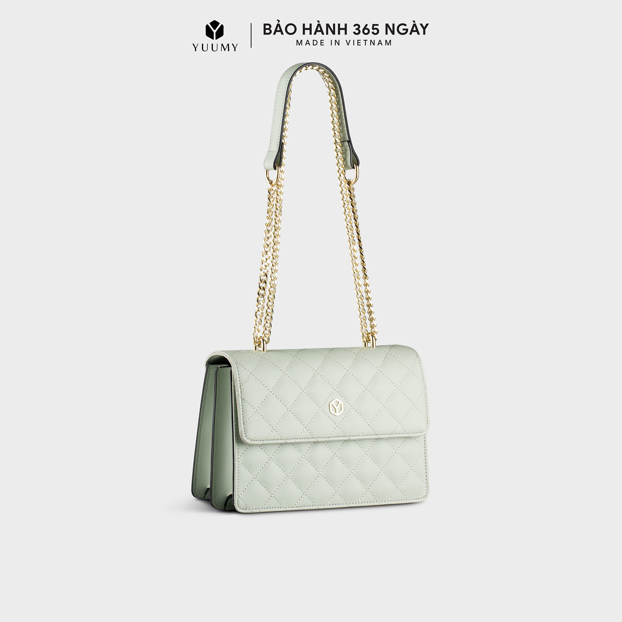 Túi Yuumy ( Thời trang nữ thiết kế trần trám size 22 - Túi đeo chéo da Seasand YN136 )