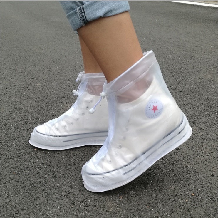 Set 2 Phụ Kiện Bao Giày Đi Mưa Chống Nước Chống Trượt Cao Cấp Thiết Kế Ôm Chân Bền Đẹp Tiện Lợi