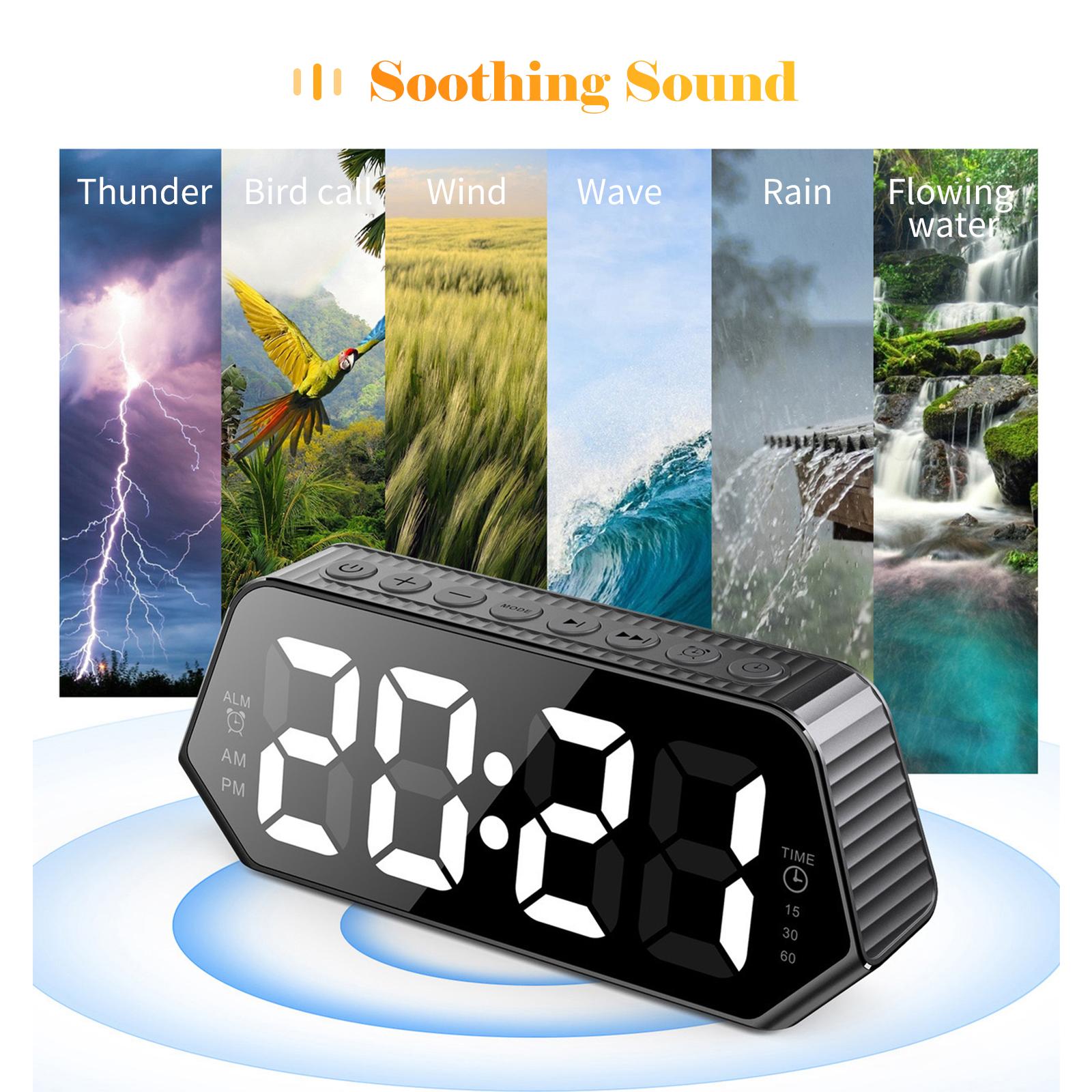 Đồng Hồ Báo Thức Kỹ Thuật Số 6 Âm Thanh Và Màn Hình Đèn Led Thời Gian Tự Động Ngủ