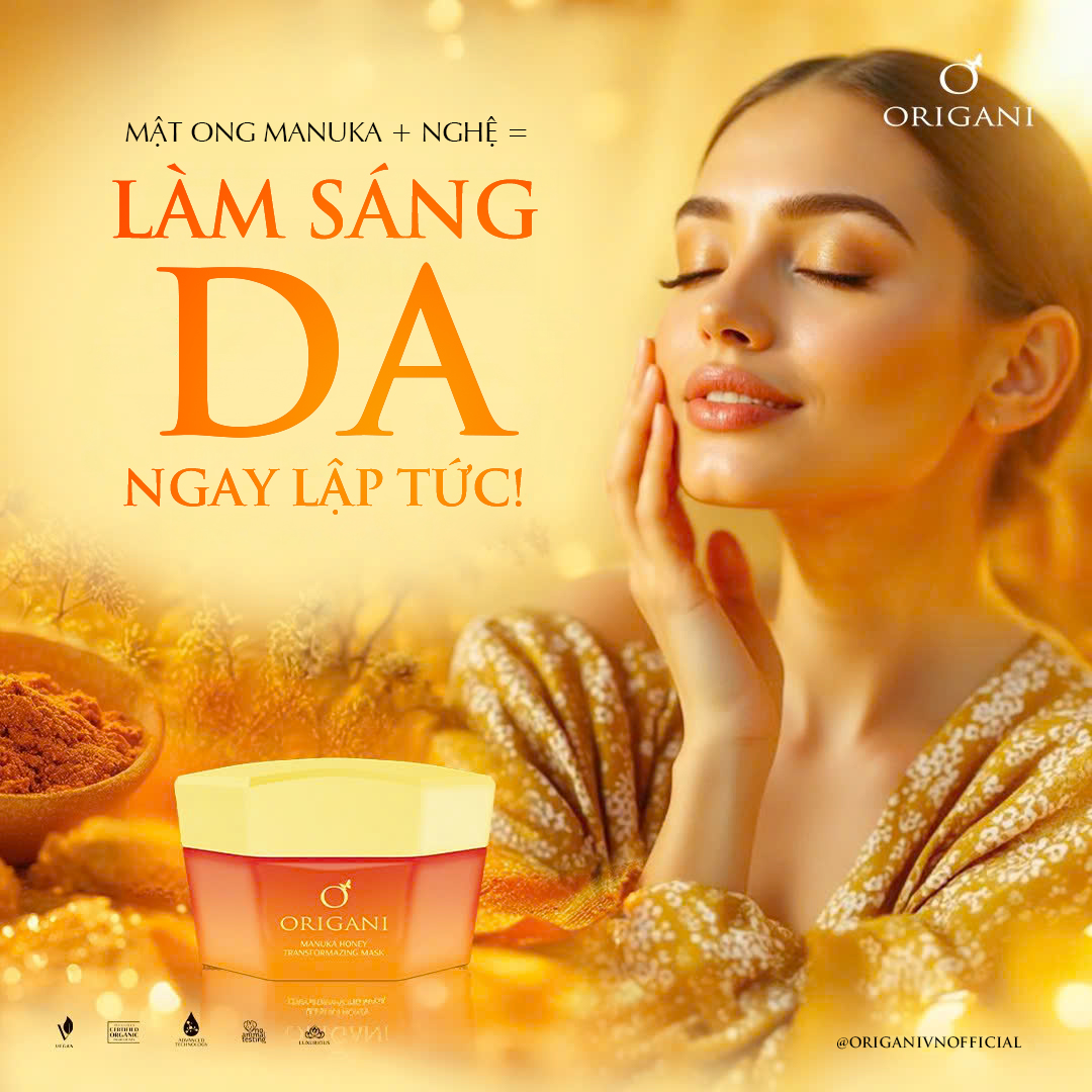 Mặt Nạ Đổi Màu Origani – Sáng Da, Ngừa Mụn, Kháng Khuẩn Cùng Mật Ong Manuka MGO 250+ (50ml)