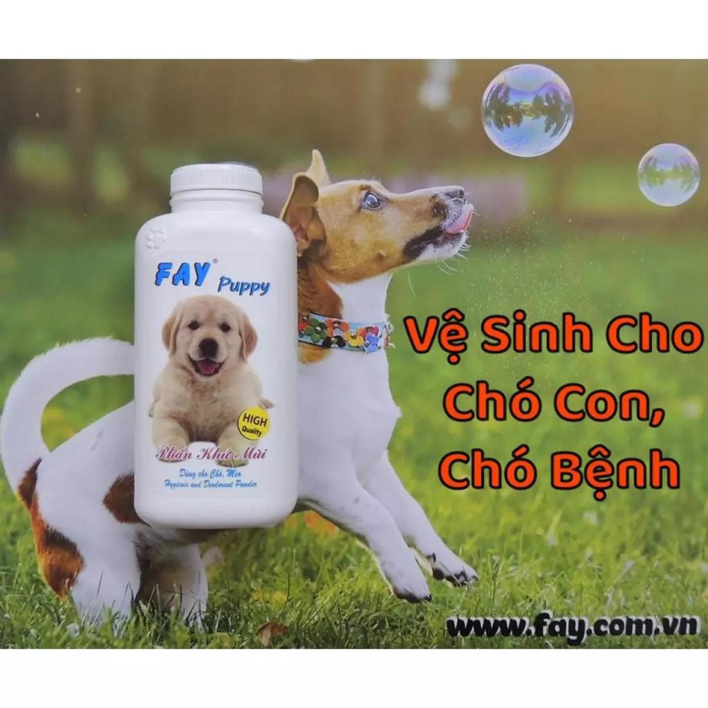 Phấn tắm khô FAY Puppy 120gr khử mùi cho chó mèo con