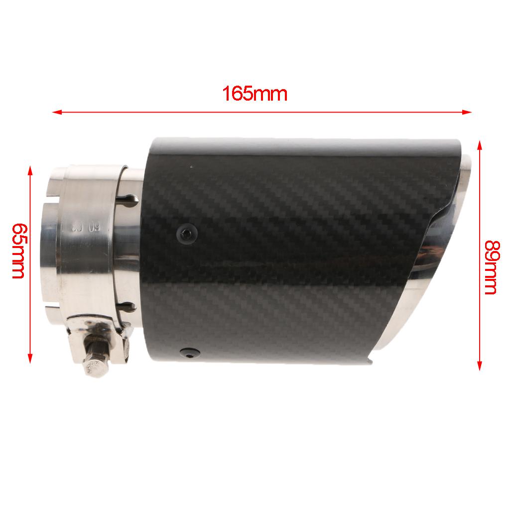 Carbon Fiber Car Rear Exhaust Tail Pipe Tip Rear Muffler Silencer Pipe 63mm
