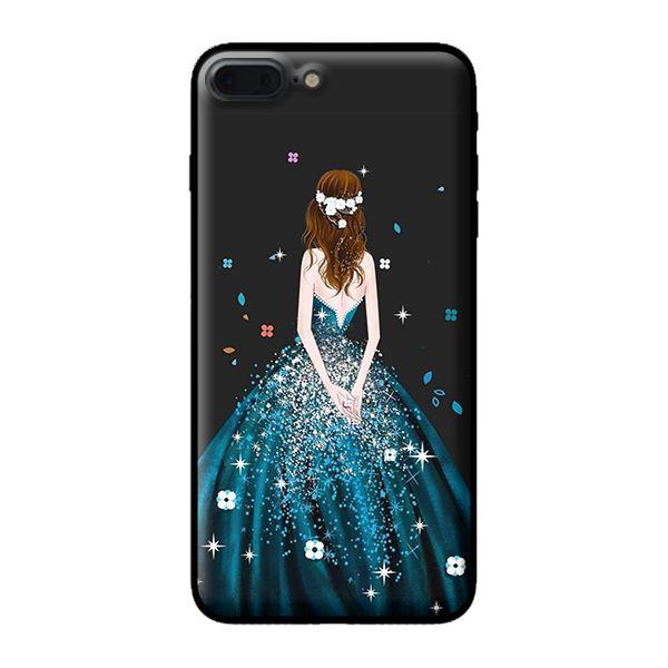 Ốp in cho iPhone 7 Plus Cô Gái Váy Xanh - Hàng chính hãng