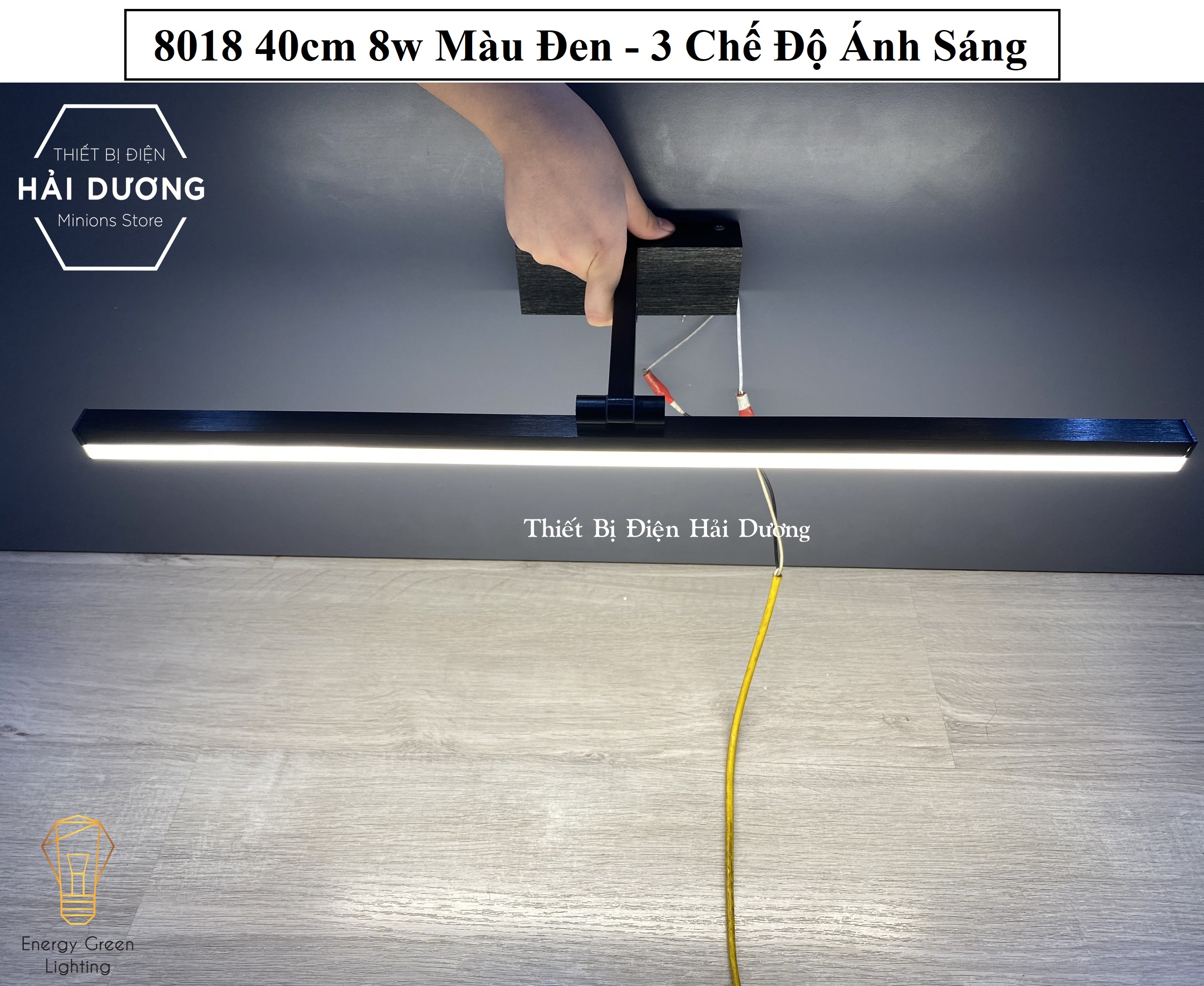 Đèn soi tranh - Đèn rọi gương Led Model 8018 40cm 8w 3 Chế Độ Ánh Sáng - Điều chỉnh được góc chiếu