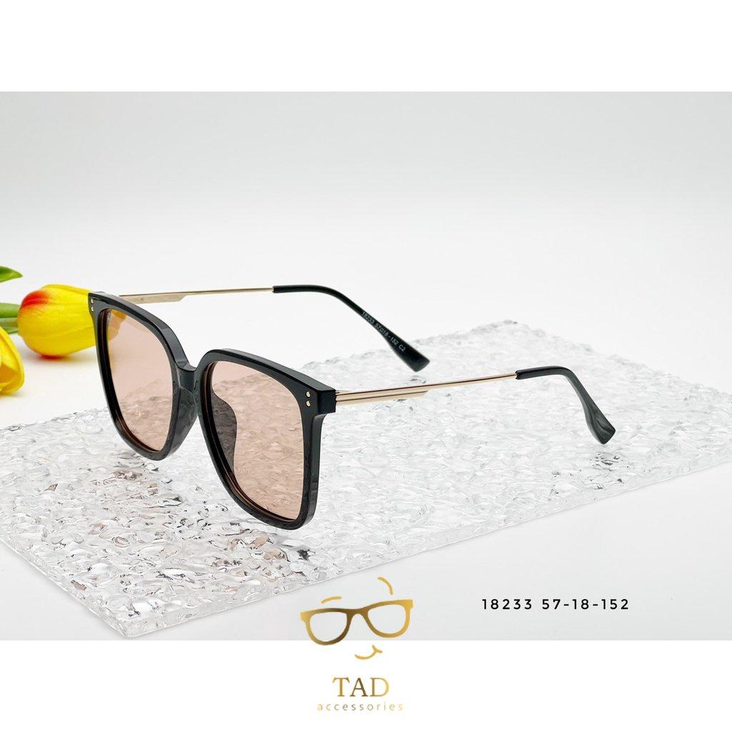 Kính mát nam nữ polazeid chống UV400 thiết kế mắt vuông dễ đeo màu sắc thời trang G 18233 TAD Accessories FS14 - Hồng mắt đen