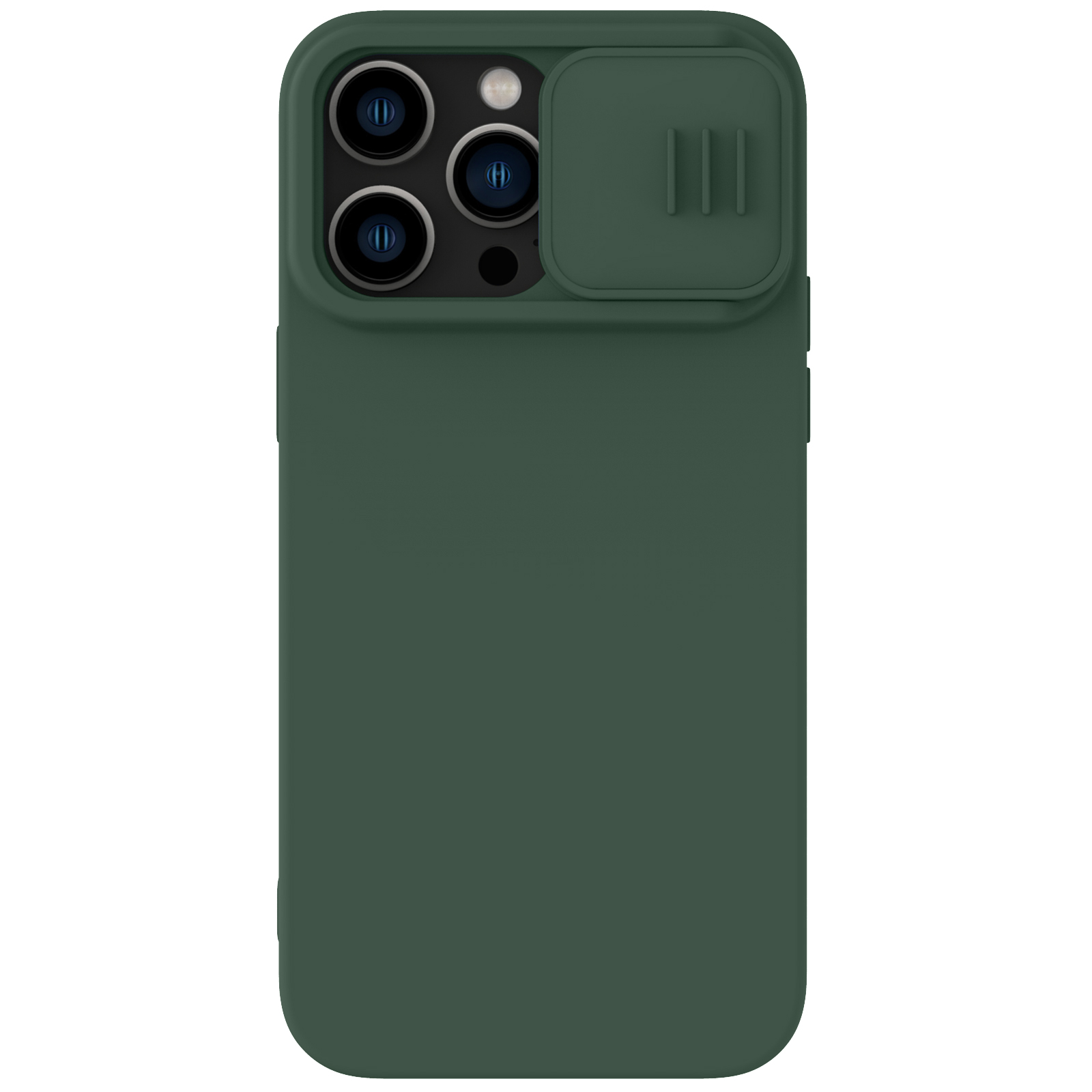 Ốp Lưng Nillkin Camshield Silky Silicone Cho Iphone 14 Pro Max - Hàng Nhập Khẩu - Xanh Lá