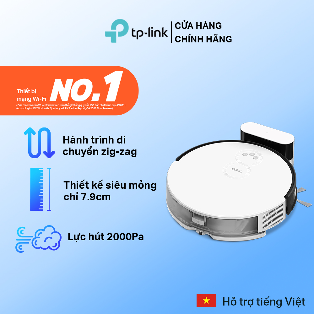 Robot Hút Bụi Và Lau Nhà TP-Link Tapo RV10 - Hàng Chính Hãng