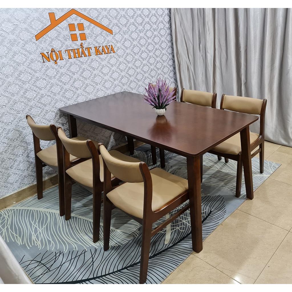 Bộ bàn 6 ghế Benla 1m6 Mặt bàn: chất liệu HDF lõi xanh chống ẩm chống trầy nhập khẩu Malaysia