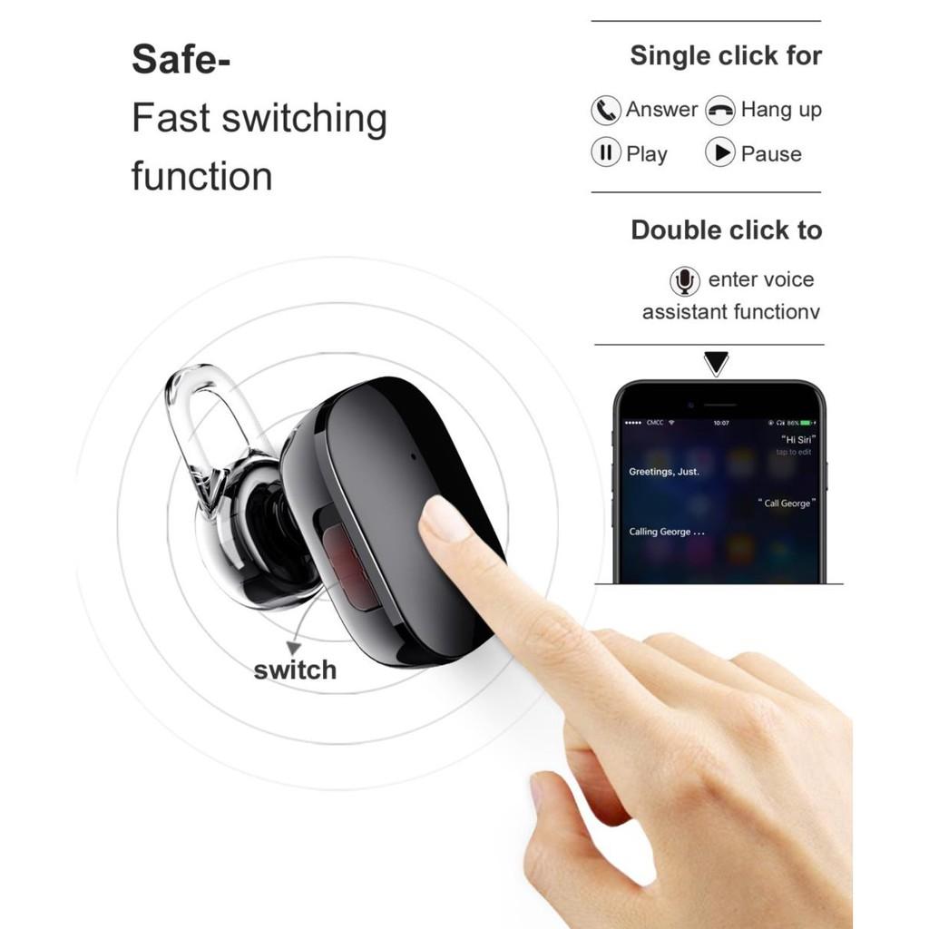 Tai nghe Bluetooth cảm ứng siêu gọn A02 hàng chính hãng Baseus