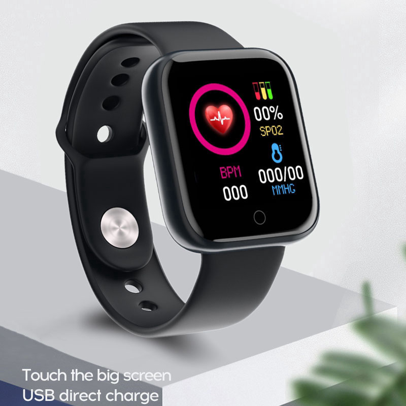 Đồng hồ thông minh nam nữ smartwatch Y68 cao cấp với giây đeo mềm mại