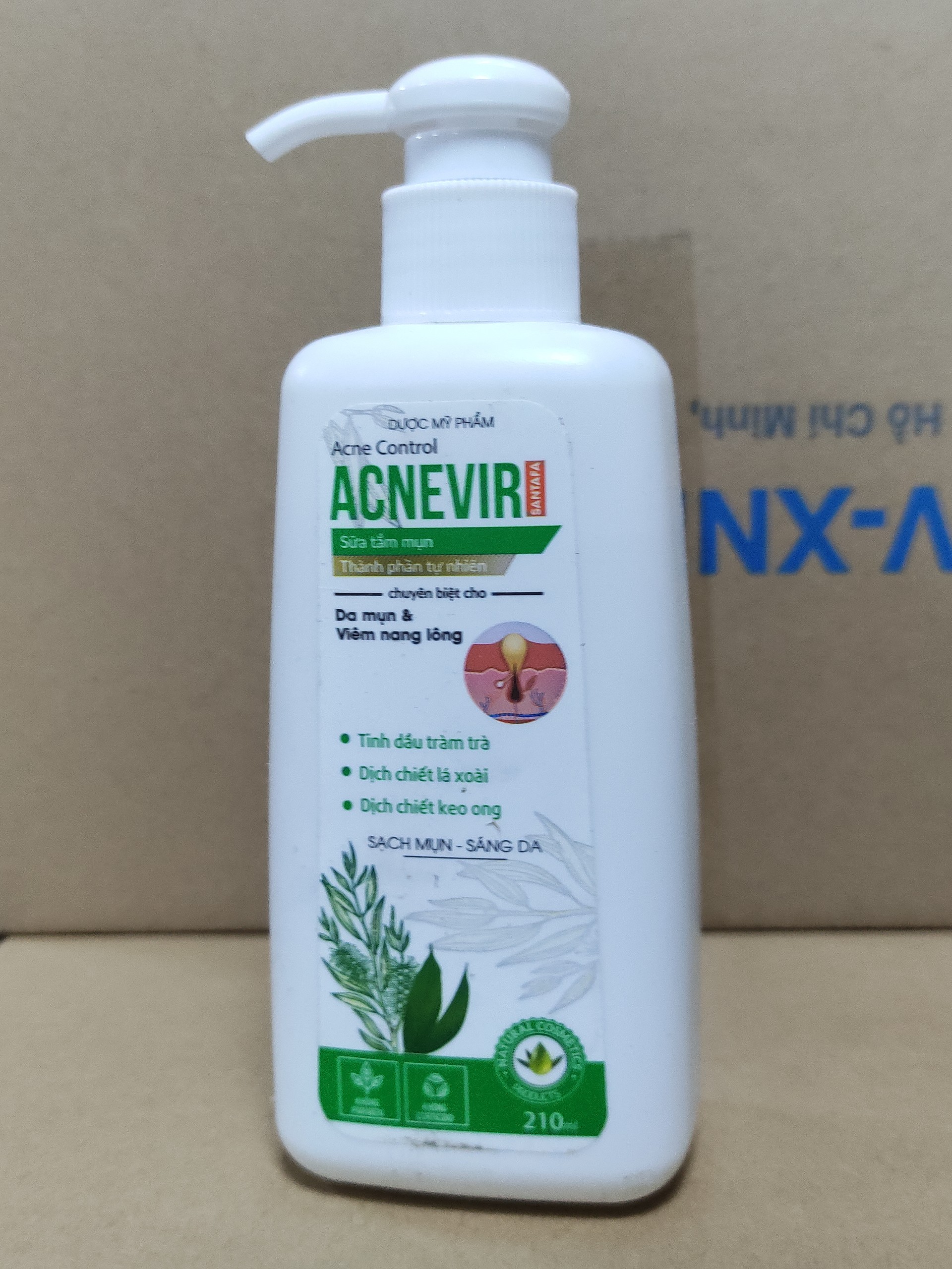 Sữa Tắm Từ Thiên Nhiên Dành Cho Da Mụn Hỗ Trợ Giảm Viêm Nang Lông Mụn Lưng - Chai 210 ml