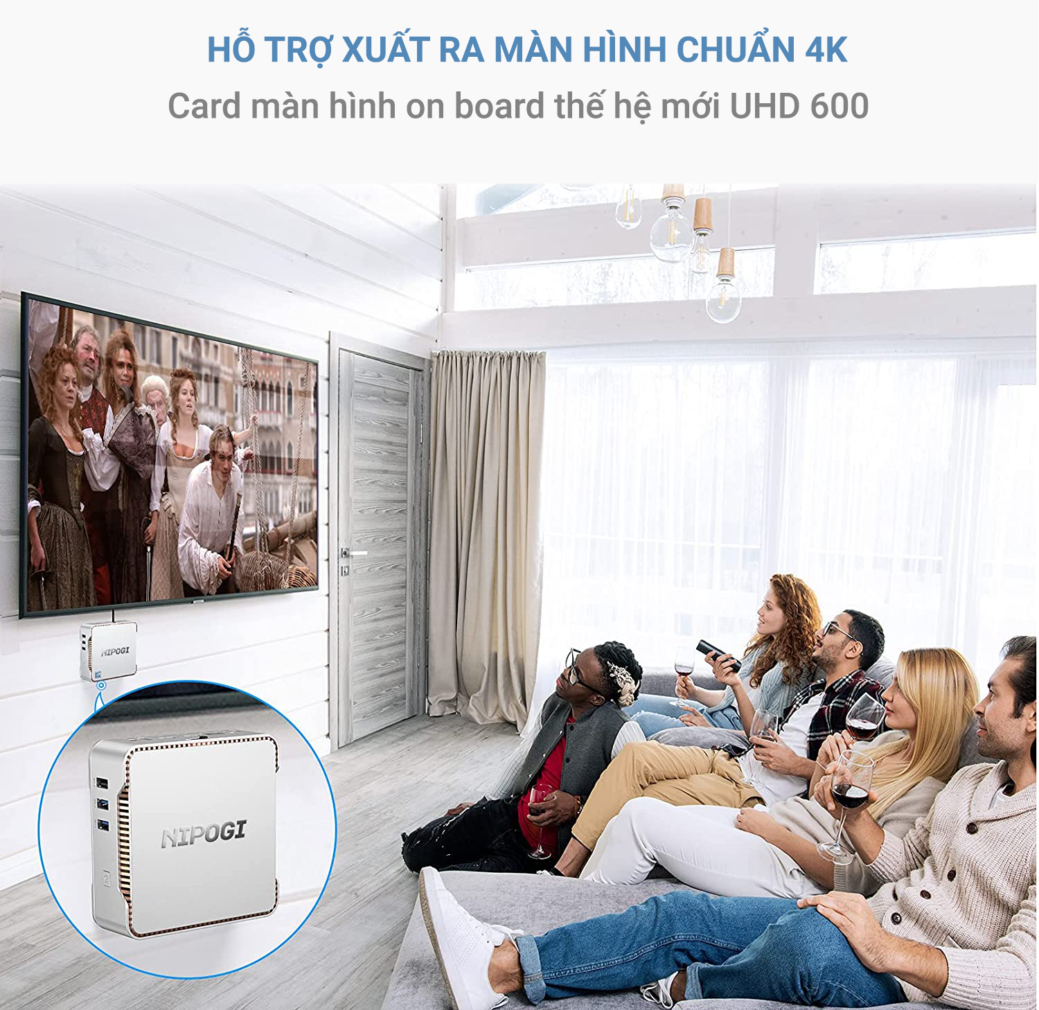 Máy tính để bàn Mini PC, CPU: Celeron J4125 RAM+ROM: 8+256GB (Hàng chính hãng)