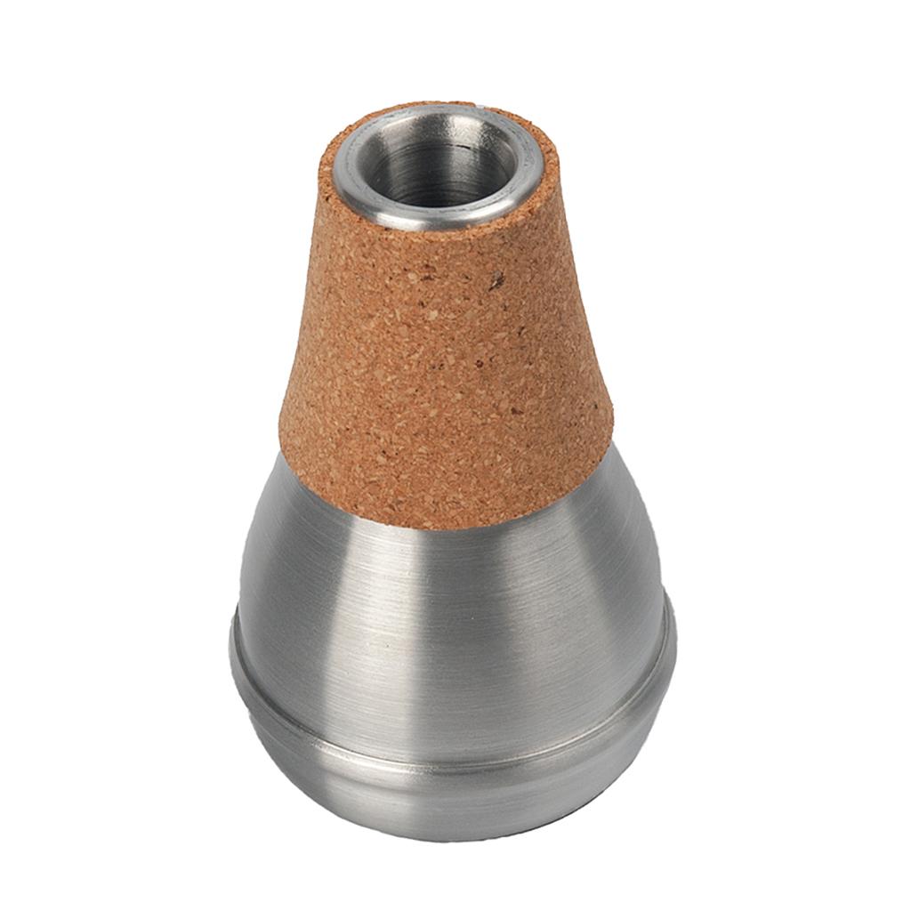 Silver Metal Trumpet Mute Silencer for Trumpeters Beginners Practice