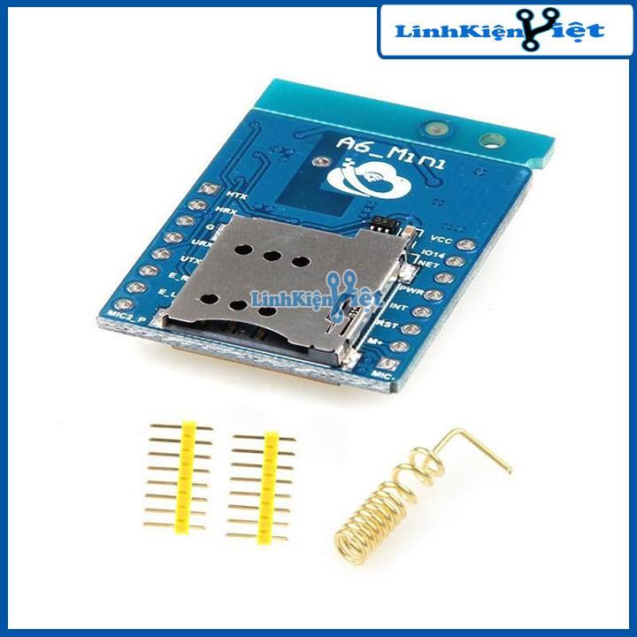 Module sim mini A6 GPRS tích hợp GMS/SMS nhỏ gọn