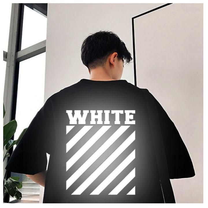 ÁO THUN TAY LỠ PHẢN QUANG OFF WHITE NAM NỮ