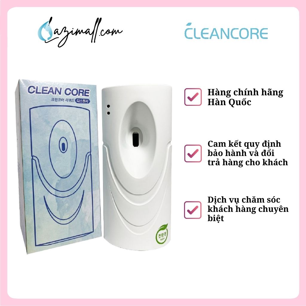 Máy Khuyếch Tán Khử Mùi  Clean Core Liquid - Nhập khẩu Hàn Quốc Hiệu quả khử mùi nhanh lâu đồng đều An toàn khi sử dụng Không gây kích ứng da Chạy Bằng Pin