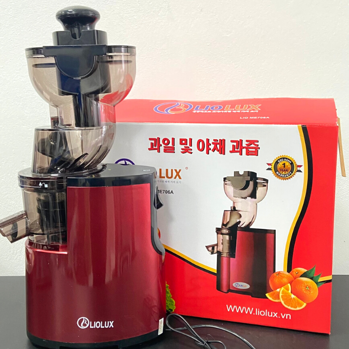 Máy ép chậm Liolux LIO ME706A Công suất 105W, ép kiệt bã, khay ép lớn, bộ lọc mịn - Hàng chính hãng